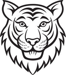 Obraz premium tiger-mascot-graphic Adobe Halloween Mask of a Tiger Illustrator Artwork