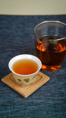An Aesthetic Tea Display Featuring Both Traditional and Modern Styles of Glassware