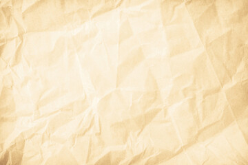 Crumpled brown paper texture background for design with copy space for text or image.	