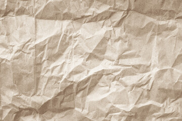 Crumpled brown paper texture background for design with copy space for text or image.	