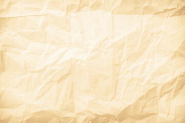 Crumpled brown paper texture background for design with copy space for text or image.	