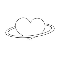 A heart is drawn on a white background