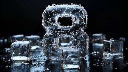 Frozen Number Eight: Ice Art