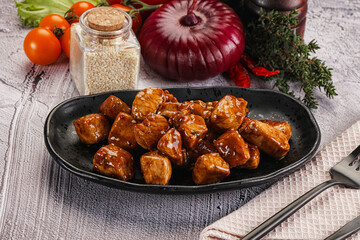 Chicken fillet with soya teriyaki sauce