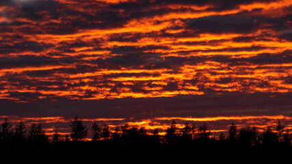 Dramatic sunset full of rich colors.