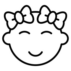 baby girls single icon