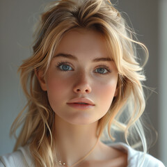 Fototapeta premium Cute, blonde 16 year old girl.