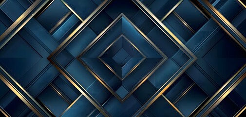 Dark blue and gold luxury abstract background