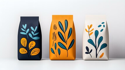 Fototapeta premium Botanical Coffee Packaging Mockup 