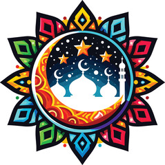 islamic icon logo design illustration