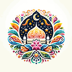 islamic icon logo design illustration