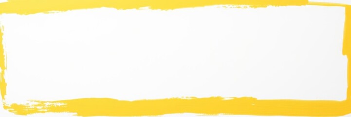 Obraz premium Abstract modern painting with black, white, and yellow brush strokes on a minimalist background, featuring an empty rectangle in the center for text or design, painting, minimalist, empty rectangle