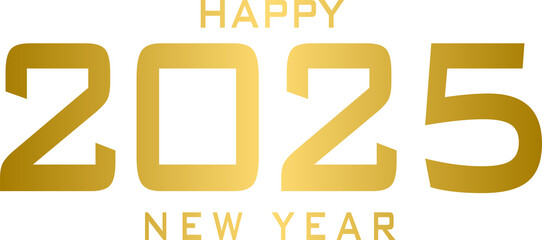 Golden 2025 new year, gold color 2025