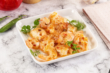 Stir fried prawn in sweet and sour sauce