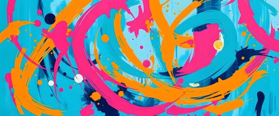 Obraz premium abstract colorful background with splashes