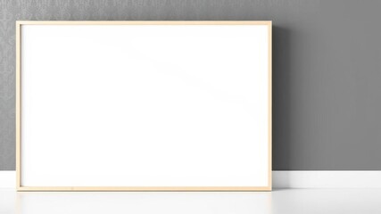 An empty black frame with a clean white space in the center, ready for your personalized message or image, presentation, artwork, white