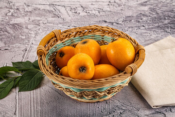 Ripe sweet juicy medlar fruit