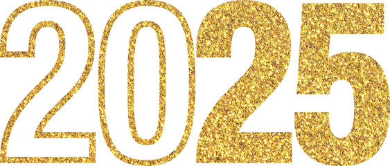 Golden glitter new year 2025, gold glittering year 2025