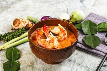 Tom Yum soup with prawn