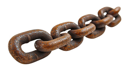 Obraz premium Rusty Chain Links Close up Metal Texture Industrial Strength Connection Antique Corrosion Detail