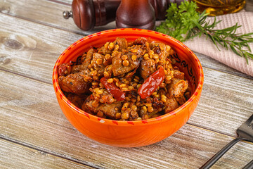 Rasted chicken meat with ptitim