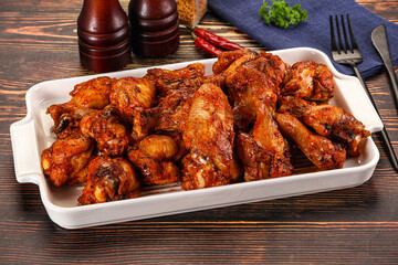 Hot and spicy Buffalo chicken wings