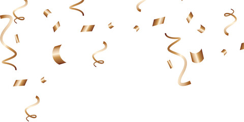 Luxury vector Golden confetti isolated on white background. Scatter gradient with gold confetti on dark backdrop. Glamour falling glitter. New year wallpaper .brochure template. Cover texture design.	