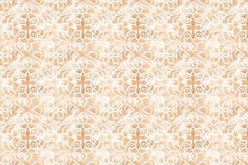 watercolor beige and white arabesque style pattern wallpaper