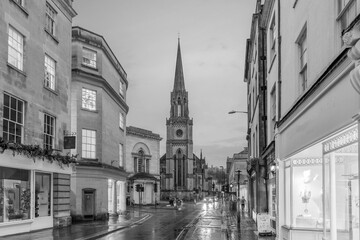 Old town city skyline in Bath England