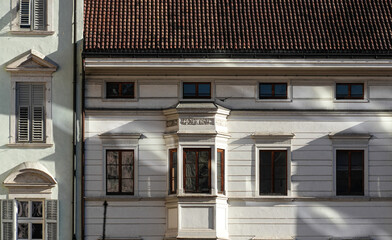 facade of a house with a roof