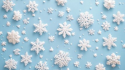 Close up picture of snow flakes