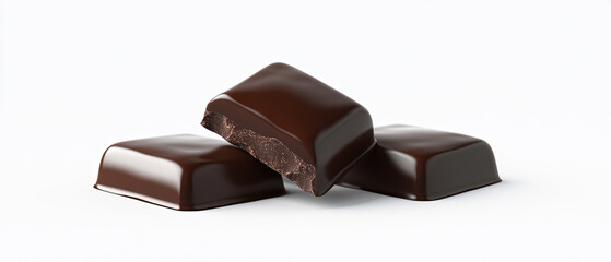 Fototapeta premium chocolate. chocolate bar on white background