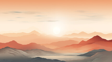 Obraz premium mountains landscape. landscape in watercolor style
