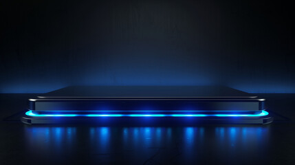 A Sleek, Modern Game Server Rack with Blinking Lights and Cables, Set Against a Dark Background with a Soft Focus, Emphasizing the Server's Importance in High-Tech Infrastructure and Online Gaming