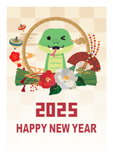 年賀状　2025年　巳年　
