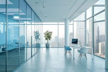 modern office interior with a window