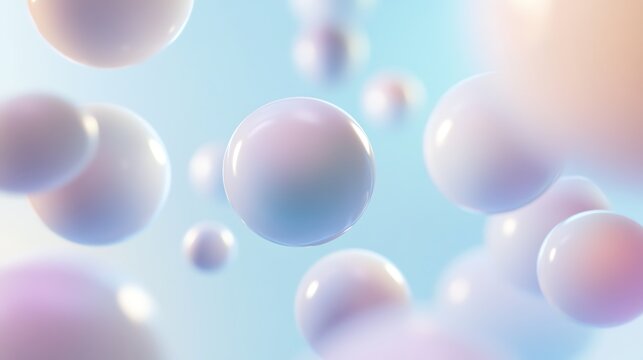 A colorful abstract background with multiple floating orbs.