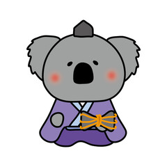 コアラの雛人形の五人囃子（大鼓）