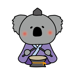 コアラの雛人形の五人囃子（太鼓）