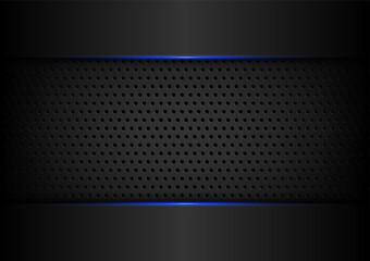 Carbon graphite blue neon background cover space EPS10. Use for presentation, flyer, brochure, cover, web page etc.