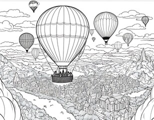 hot air balloon in the sky