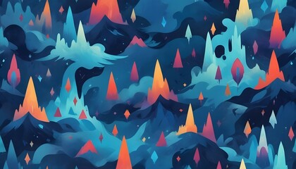 Clear Plain Shiny Warm Soft Vintage Bokeh Cloudy Wave Like Geometric Blue Background or Texture