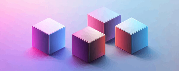 Obraz premium set of hexagonal prisms with light and shadow for a modern aesthetic, vector elegant 3D elements, flat style.