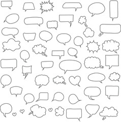 Set of speech bubbles