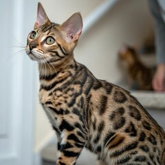 Naklejka premium bengal cat portrait