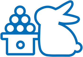 Mid Autumn Festival Rabbit outline
