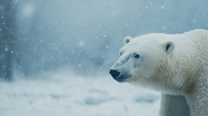 Fototapeta premium white polar bear. polar bear on the ice