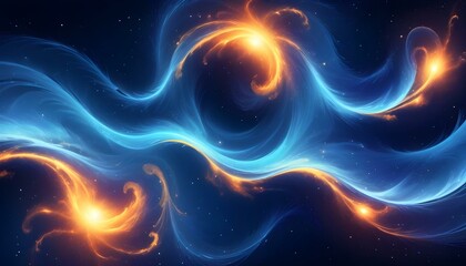 Fototapeta premium Clear Plain Shiny Warm Soft Vintage Bokeh Cloudy Wave Like Geometric Blue Background or Texture