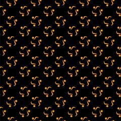 Social icon seamless pattern isolated on black background
