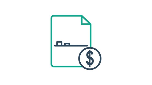 Cost animated icon. suitable for user interface, provide visual feedback, etc. animated  icon related to purchase management